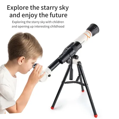 Télescope monoculaire 20X 30X 40X pour enfants télescope astronomique éducatif avec trépied portée