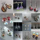 Boucles d'oreilles pendantes en pierre multicolore bohème pour femmes boucles d'oreilles pendantes