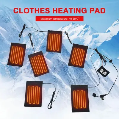 Coussin chauffant électrique 5V pour vêtements avec 3 engrenages température réglable pour veste