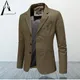 Nouveau hommes Blazers mâle printemps automne pur coton solide décontracté élégant homme Vintage