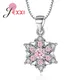 Collier pendentif flocon de neige en argent Sterling 100% pour femmes 925 cubique Zircon pour