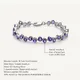 GEM'S BALLET-Bracelet en pierres précieuses violettes naturelles pour femme bijoux fins en argent