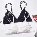 Soutien-gorge sexy en dentelle florale pour femmes haut court bralette lingerie féminine