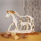 Sculpture de cheval au galop vintage unique indéformable micro décor figurine de cheval statue