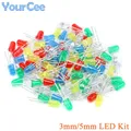 Kit de diodes LED pour documents mixtes 3mm 5mm rouge vert jaune bleu blanc chaque couleur