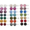 Micro Disco Ball Mixed White Multicolor Crystal Beads Boucles d'oreilles en acier inoxydable