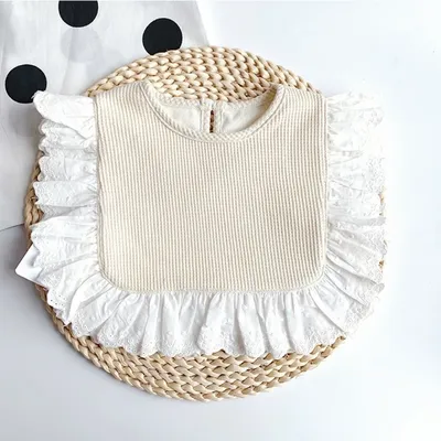Bavoir d'alimentation en coton doux pour bébé serviette de salive pour nouveau-né nouveau modèle