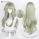 Perruque de Cosplay Anime Kusanagi Nene pour Femme Cheveux Synthétiques Bouclés Bonnet Vert