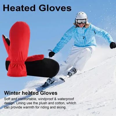 Gants chauffants USB étanches thermiques et isolés pour le Ski l'hiver l'extérieur l'escalade