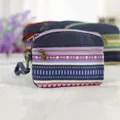 Porte-monnaie ethnique en tissu de coton pour femmes pochette porte-cartes portefeuille pour