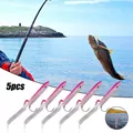 Lot de 5 leurres de pêche en PVC 12cm/4.2g appâts artificiels pour anguille accessoire pour la