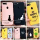 Coque arrière en silicone souple pour Oppo F9 Pro étui de téléphone antichoc couple chat mignon