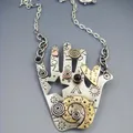 Collier pendentif coeur amissié en forme de main pour femme pendentif étoiles style rétro
