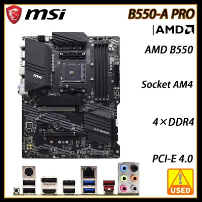 AM4 Carte Mère AMD B550 Chipset gelée B550-A Pro Utilisé Carte Principale Support Ryzen 5 5600G