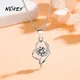 NEHZY-Collier pendentif simple en forme de cœur pour femme argent 925 aiguille bijoux fantaisie