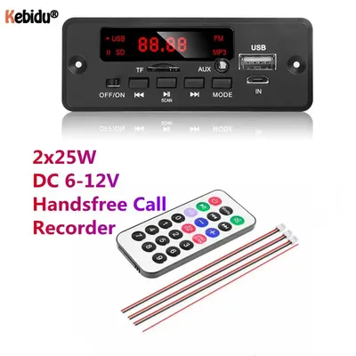 Carte décodeur MP3 amplificateur 50W DC 6-12V 2x25W Bluetooth lecteur MP3 USB Module