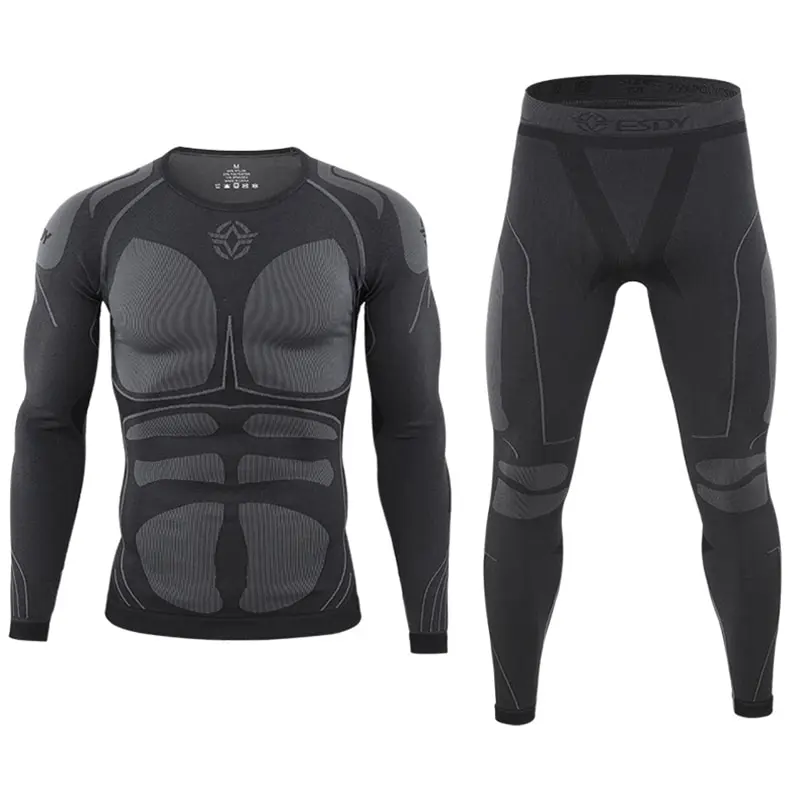 Sous-vêtements thermiques de sport pour hommes, combinaisons de compression de cyclisme en plein air, vêtements de sport respirants à séchage rapide, survêtements de fitness et de course