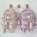 Sac à dos en nylon multi-poches de grande capacité pour femmes sac d'école pour filles sac à dos