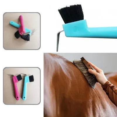 Brosse à sabot de cheval en plastique utile fournitures outil Anti-casse facile à tenir pour