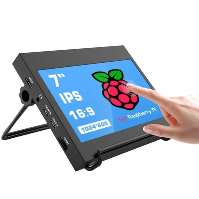Moniteur Raspberry Pi avec support écran tactile puzzles IPS 1024x600 câble USB/HDMI 7 pouces