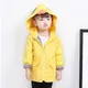 Manteau imperméable à capuche avec fermeture éclair pour enfant vêtement d'extérieur veste