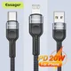 Essager-Câble de charge rapide USB C accessoires de chargeur PD 20W graphite A iPhone 13 12 11