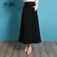 Jupe trapèze mi-longue pour femmes haut de gamme mince Design de Niche robe noire