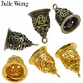 Julie Wang-Breloques Cloche en Cuivre Bronze Antique Or Cloches de Documents Sans Son Pendentif