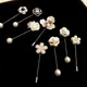 Dorypik-Broches de perles de camélia pour femmes Broche de fleurs roses grossières Accessoires