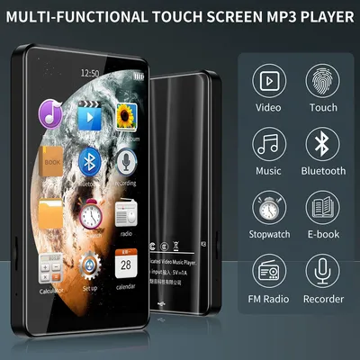 Lecteur MP4 4 en effet Full Metal écran tactile MP3 MP4 lecteur de musique Bluetooth 5.0 Radio FM