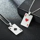 ZanOf Spades-Collier pendentif poker chanceux pour hommes et femmes acier au titane bijoux de