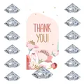 Porte-cartes en acrylique diamant pour table de mariage Marqueurs alimentaires Marqueurs de table