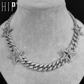 Hip Hop – collier de rappeur avec strass pavés glacés de 12MM chaîne cubaine Miami complète avec