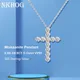 Nhog – collier avec pendentif croix en Moissanite de couleur D pour femmes chaîne de cou en diamant