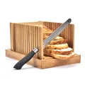 Trancheuse à pain pliable en bois de bambou nouveau coupe-pain Guide de coupe du pain grillé