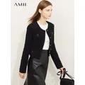AMII – veste minimaliste pour femmes Shorts à la mode manteaux tempérament simple boutonnage