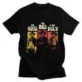 T-Shirt à Manches Courtes en Coton pour Homme Clint Eastwood The Good The Bad and The en-ly