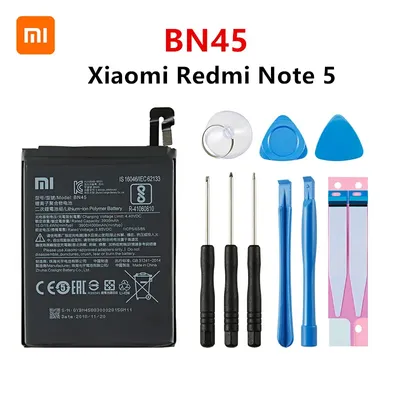 Batterie de remplacement de téléphone pour Xiaomi Redmi 100% d'origine BN45 4000mAh Note 5