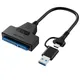 Câble USB 2.0 vers SATA III adaptateur de disque dur compatible avec les disques durs de 3.0