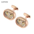 Lepton – montre mécanique pour hommes boutons de manchette Tourbillon haute qualité équipement