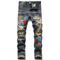 Pantalon en denim stretch léger pour homme style mendiant jean déchiré Murcia aviation Star mode