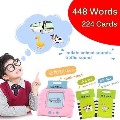 Cartes flash éducatives pour enfants 448 mots chinois et anglais lecture précoce jouets