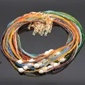 Collier en perles naturelles arc-en-ciel pour femmes chaîne courte perles en verre cristal