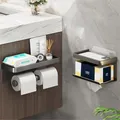 Porte-rouleau de papier toilette boîte à serviettes en papier tiroir mural de salle de bains