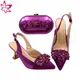 Ensemble de Chaussures et Sacs Assortis Violets Nouveau Design Africain Orteils Pointus Talon