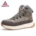 HUMTTO – bottines d'hiver en cuir et caoutchouc pour homme chaussures de neige de luxe à