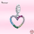 Bamoer – collier à breloques en forme de cœur pour la fête des mères pendentif en argent Sterling