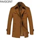 Manteau en laine épais pour homme Trench-Coat Slim grande taille mode homme veste intelligente