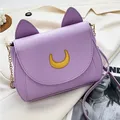 Sac à main en cuir PU pour femme petit sac à bandoulière Messenger forme de chat Luna