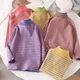Pull tricoté à manches longues pour enfants vêtements assortis couleur bonbon pour bébés filles